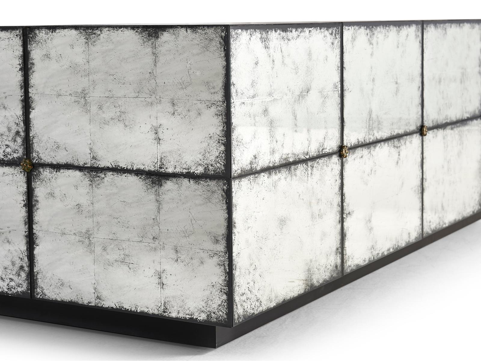 Jc Modern Square Mirror Eglomise Glass Coffee Table