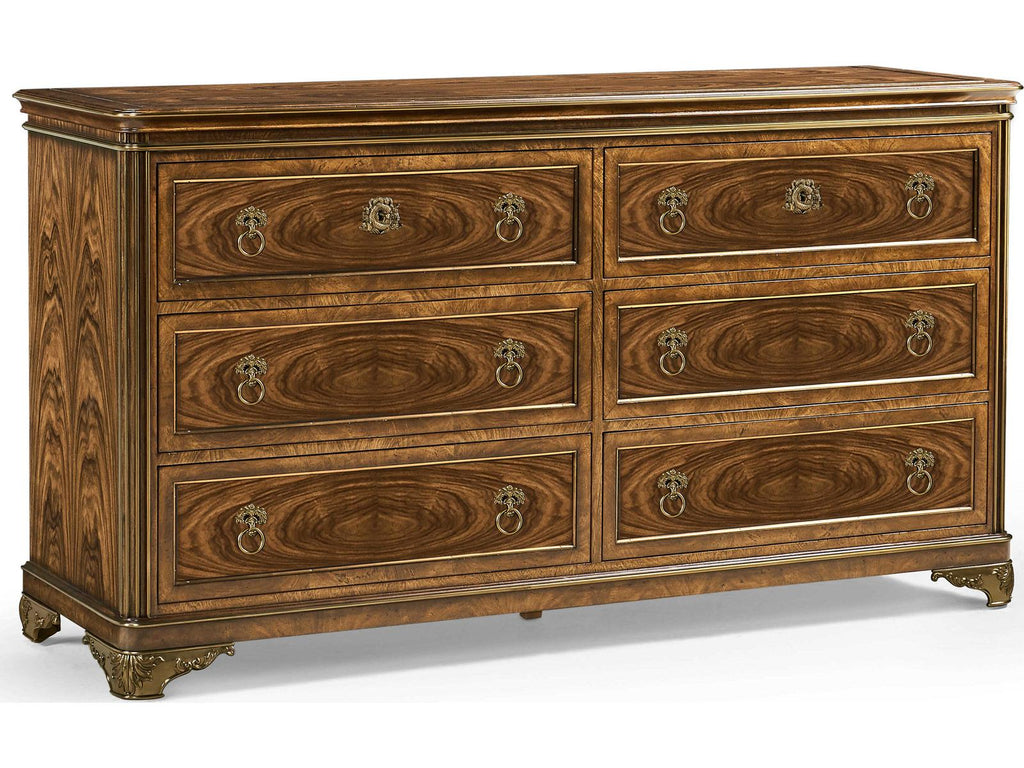 Viceroy 6-Drawer Mahogany Wood Double Dresser Santos Brown