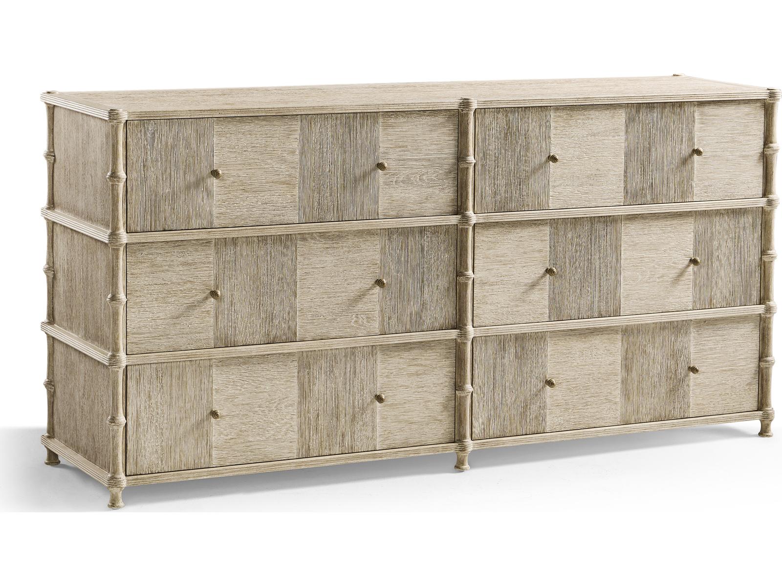 William Yeoward 6-Drawer Bywater Double Dresser in Washed Acacia