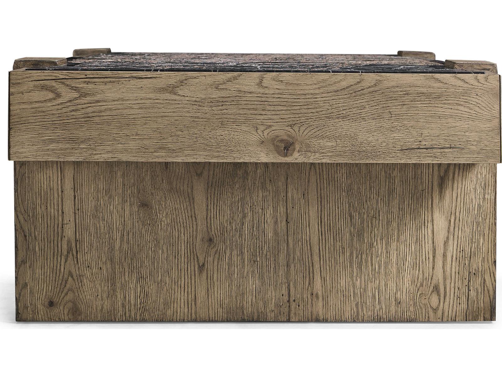 Echo Canyon Rectangular Marble Faded Oak Coffee Table