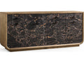 Stone Ridge 89-Inch Acacia Wood Sideboard with Marble Fronts