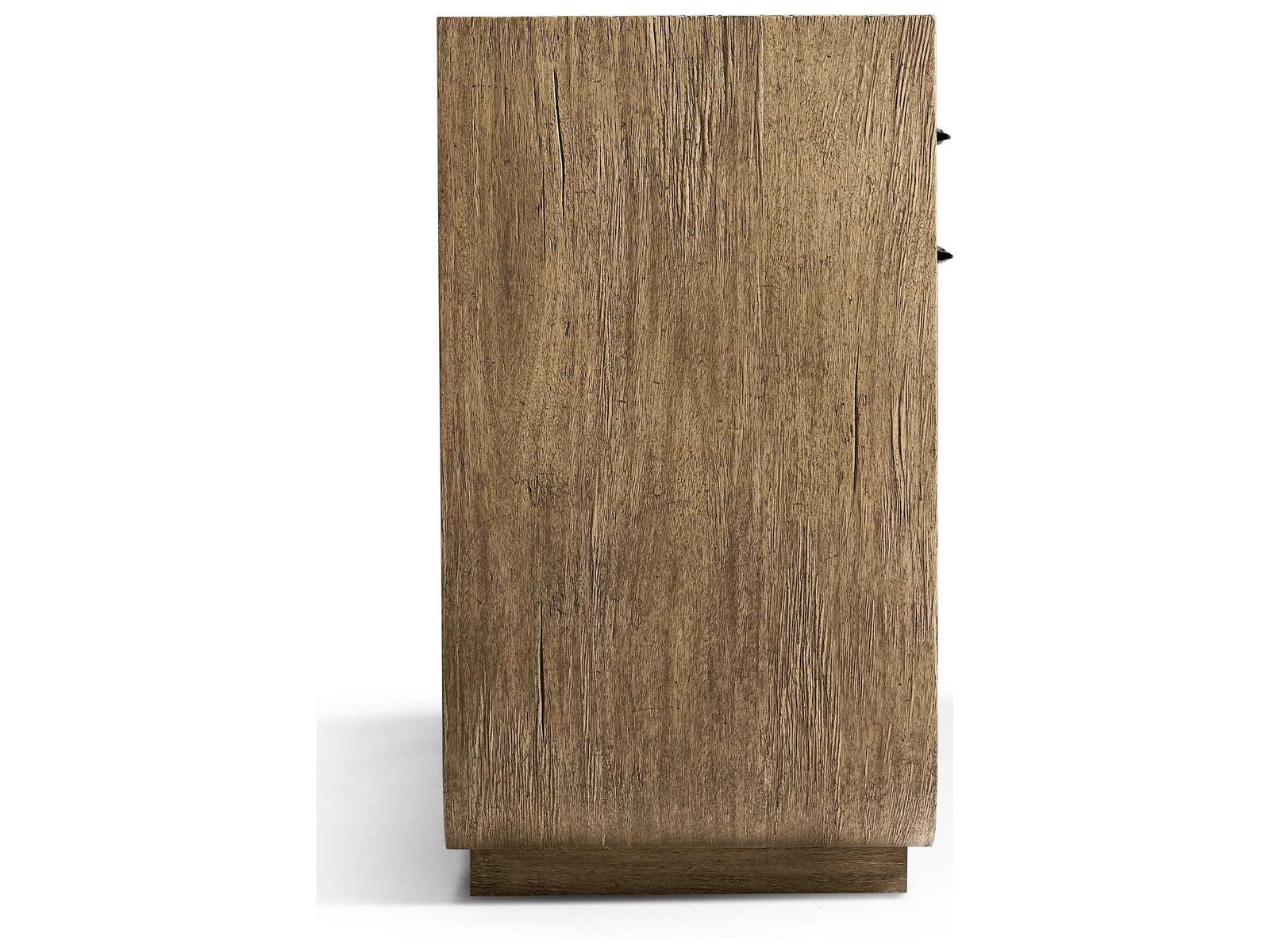 Stone Ridge 89-Inch Acacia Wood Sideboard with Marble Fronts
