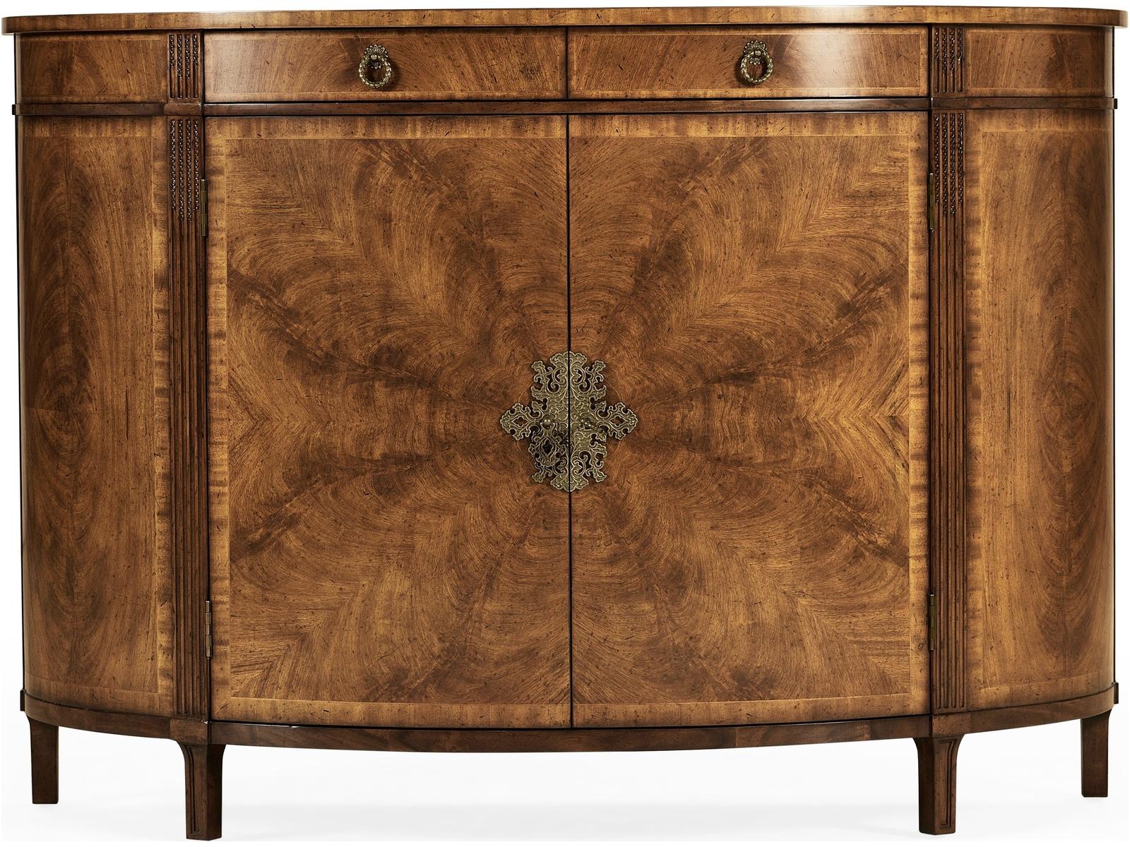 JC Traditional 54-Inch Acacia Wood Sideboard in Medium Crotch Walnut