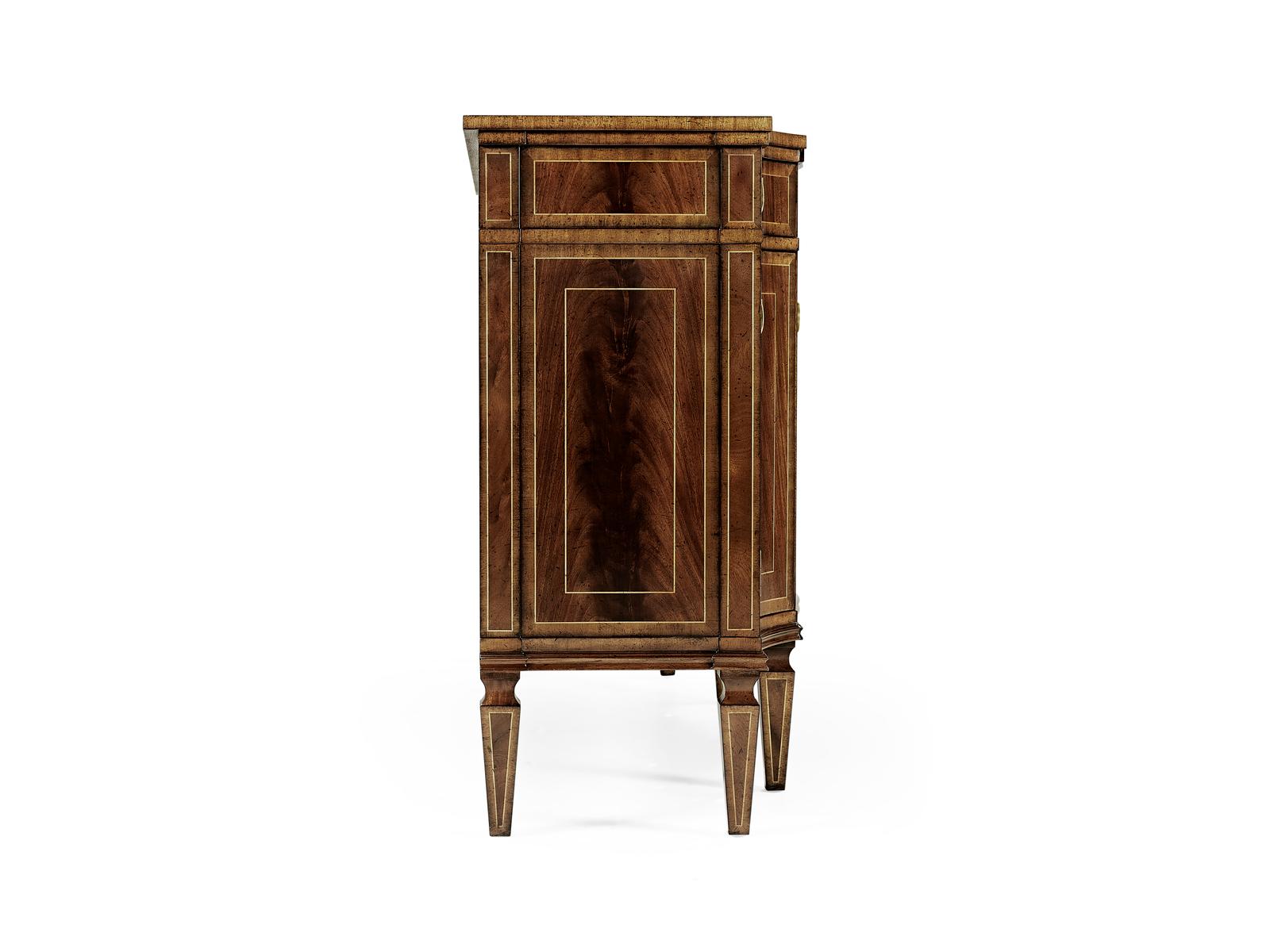 Jc Traditional Rectangular Wood Antique Mahogany Console Table