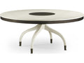 Reimagined Lodestone 72-Inch Round Dining Table in Country White Oak