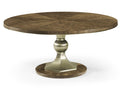 Barcelona Round Walnut Dining Table with Champagne Base