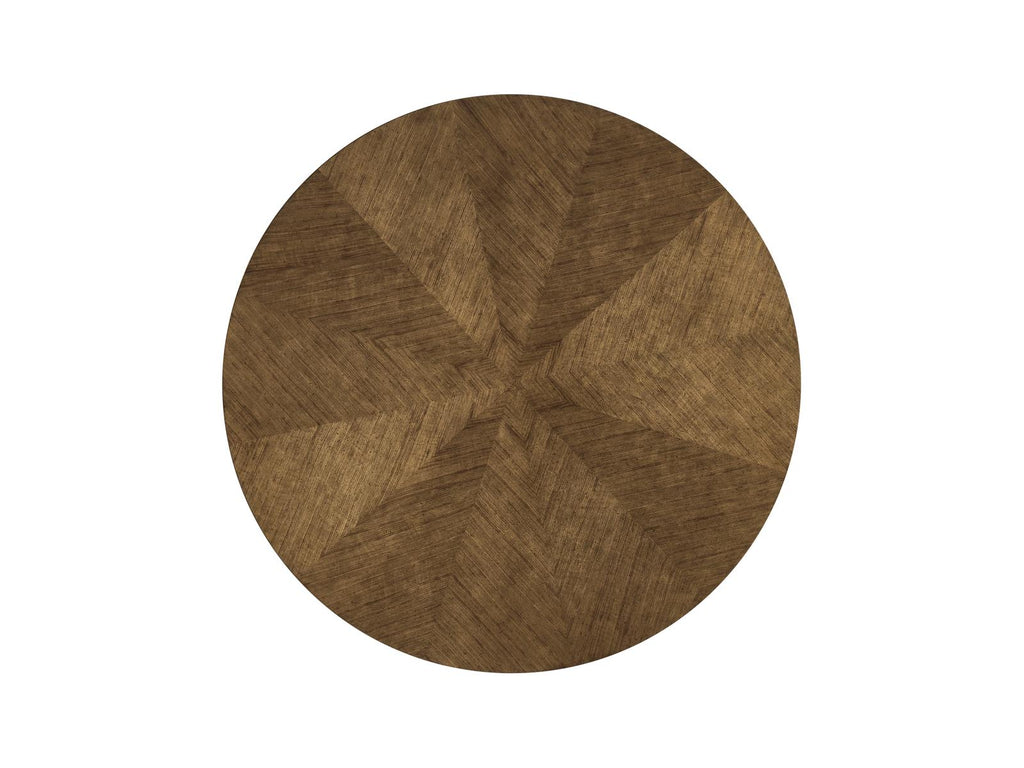 Barcelona Round Walnut Dining Table with Champagne Base