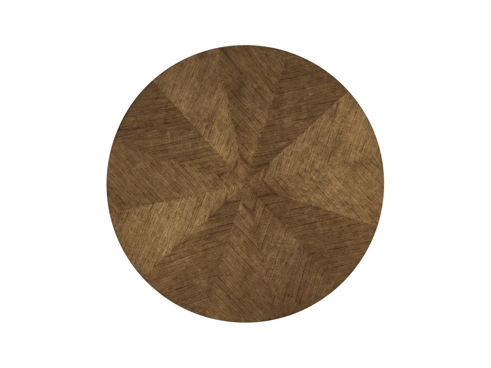 Barcelona Round Walnut Dining Table with Champagne Base