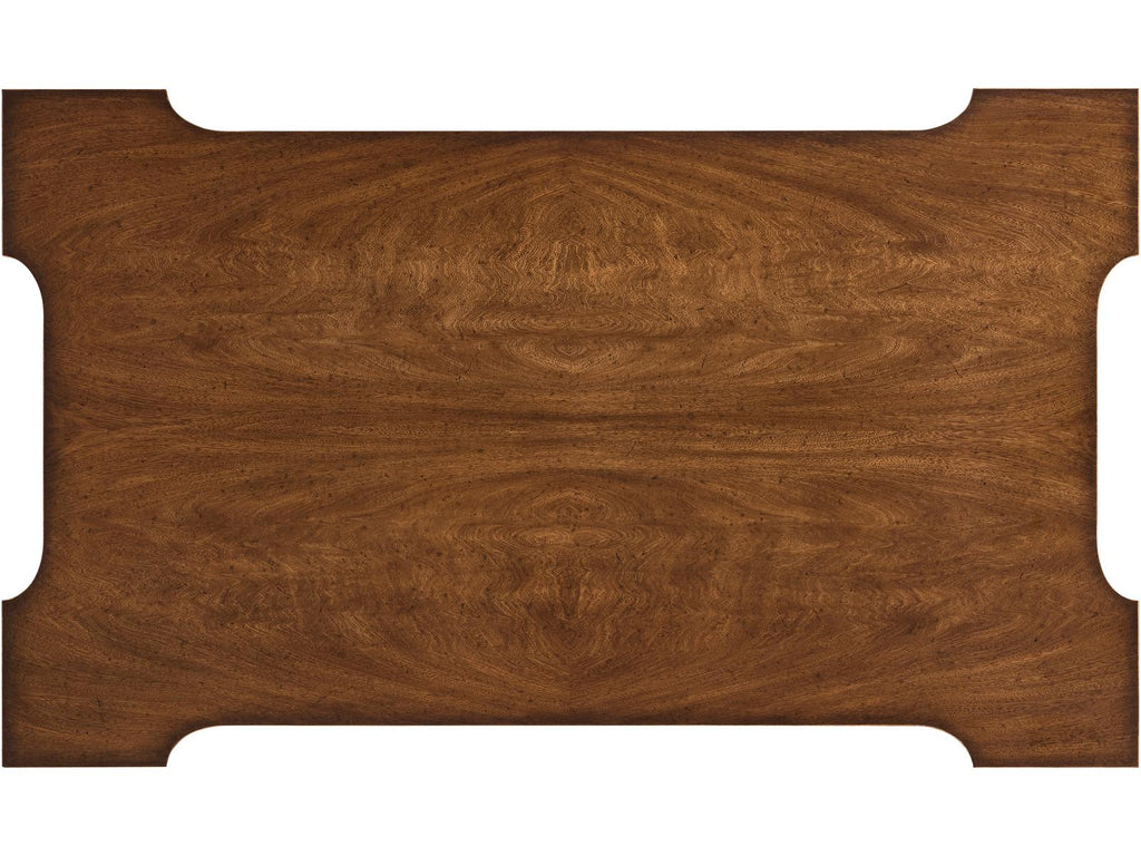 Hattie Traditional Rectangular Coffee Table in Medium Crotch Walnut