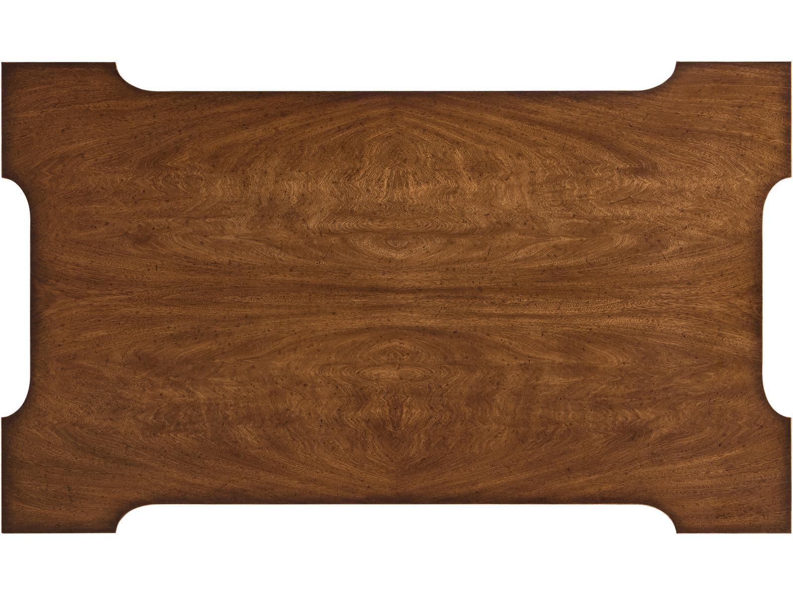 Hattie Traditional Rectangular Coffee Table in Medium Crotch Walnut
