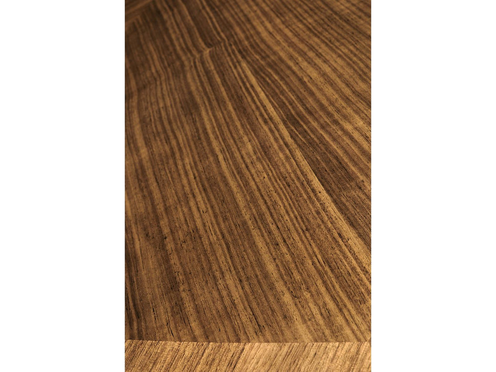 Toulouse 120-Inch Extendable Walnut Dining Table with Brass Hardware