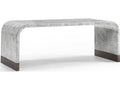 Gaia Modern Rectangular Coffee Table in White Smoke Eggshell
