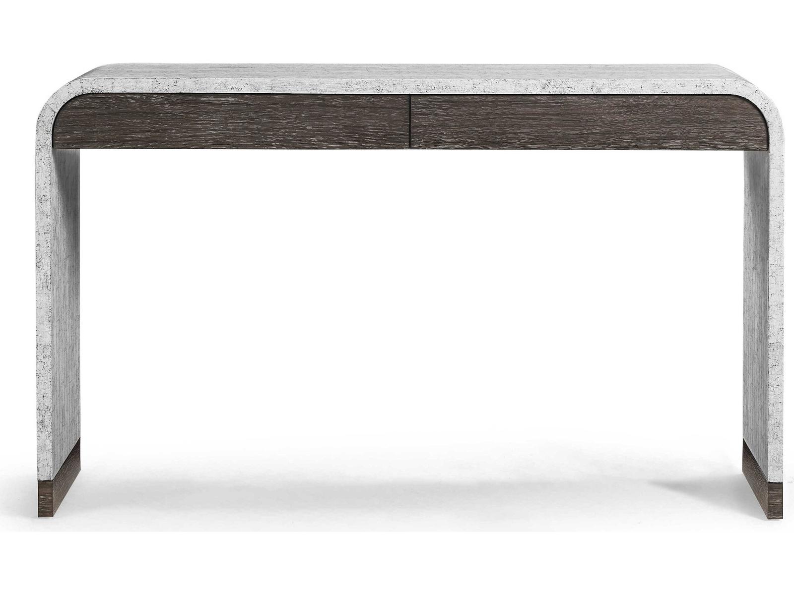 JC Modern Gaia Rectangular Console Table in White Smoke Eggshell