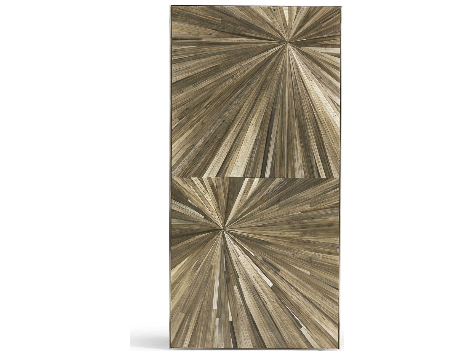 Terra Waterfall Rectangular Console Table Natural Straw Marquetry