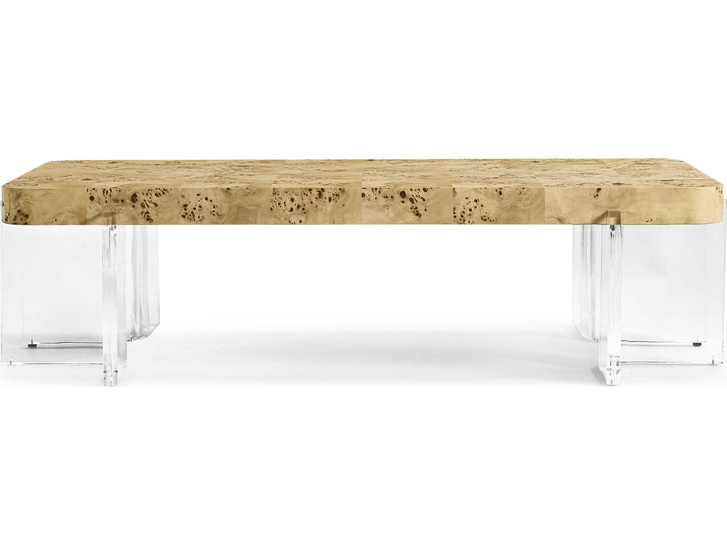 Water Veil Rectangular Natural Mappa Burl Coffee Table