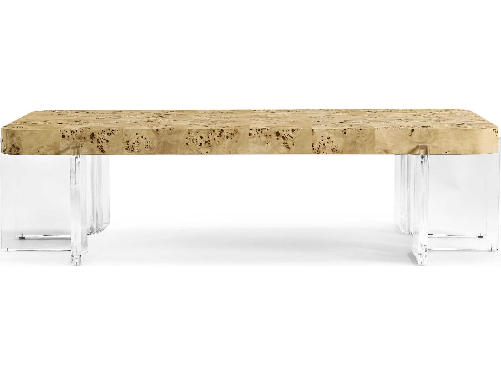 Water Veil Rectangular Natural Mappa Burl Coffee Table