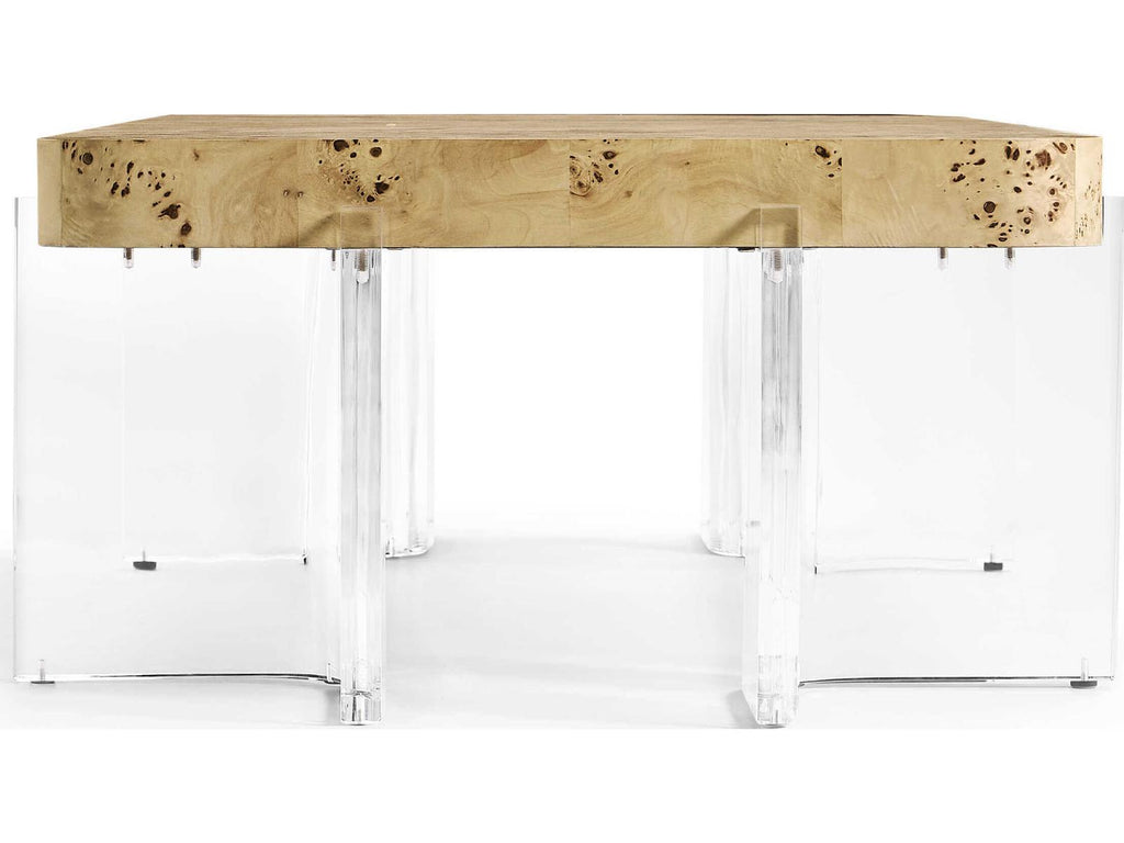 Water Veil Rectangular Natural Mappa Burl Coffee Table