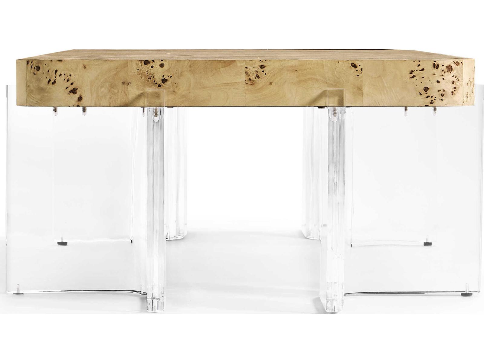 Water Veil Rectangular Natural Mappa Burl Coffee Table