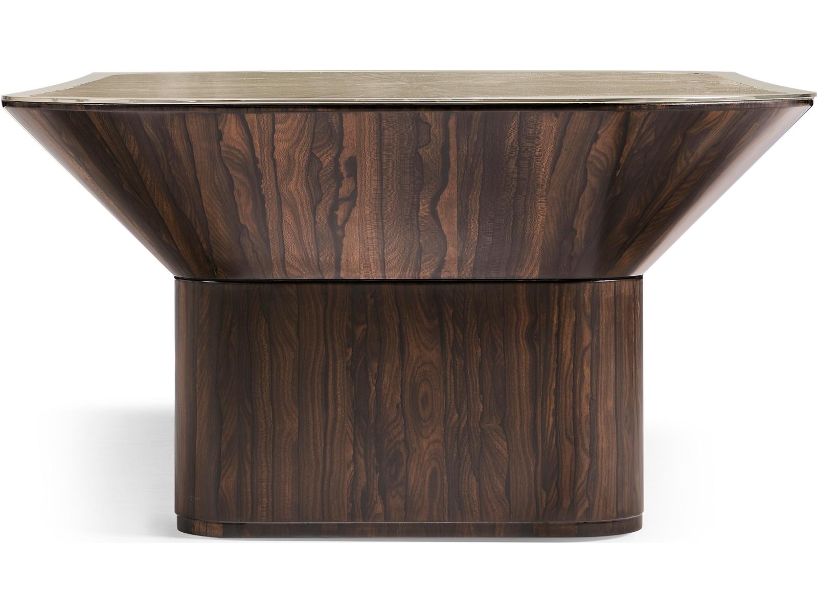 JC Modern Rectangular Wood Natural Straw Coffee Table