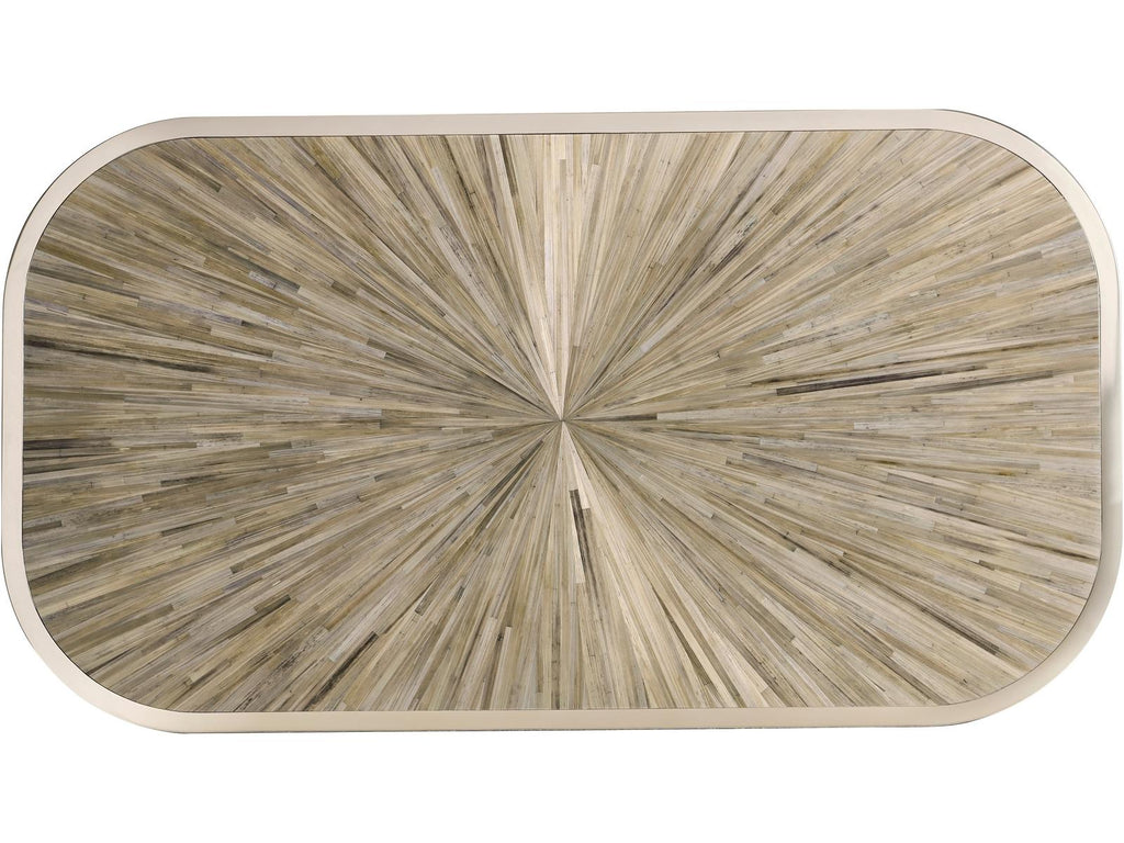 JC Modern Rectangular Wood Natural Straw Coffee Table
