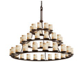 Justice Design Group Alabaster Rocks 45-Light Cylinder Tiered Chandelier