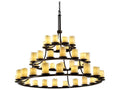 Justice Design Group 45-Light Candlearia Cylinder Tiered Chandelier