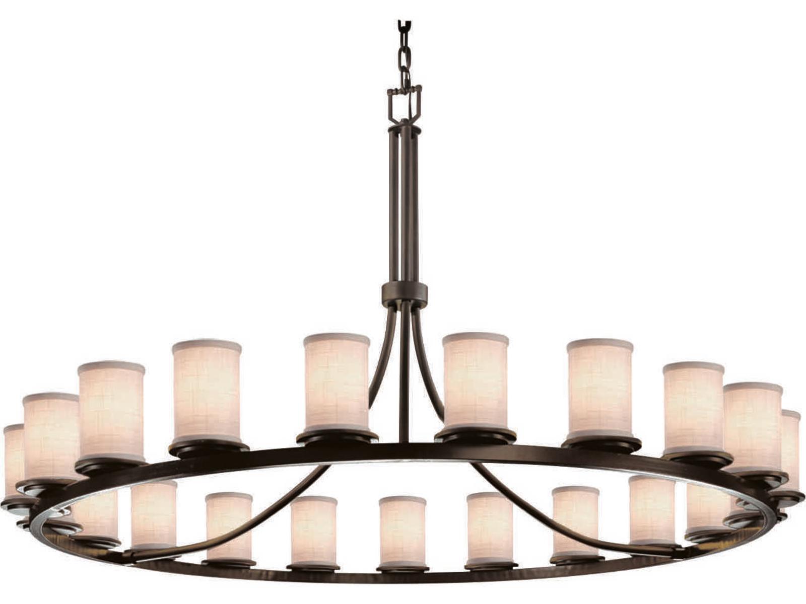 Justice Design Group Textile 21-Light Multi-Tier Chandelier
