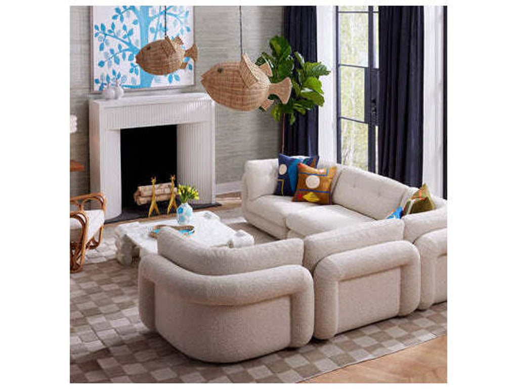 Circuit Square Coffee Table in Banswara Marble