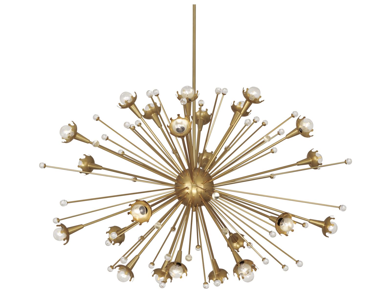 Jonathan Adler 24-Light Giant Sputnik Chandelier in Antique Brass