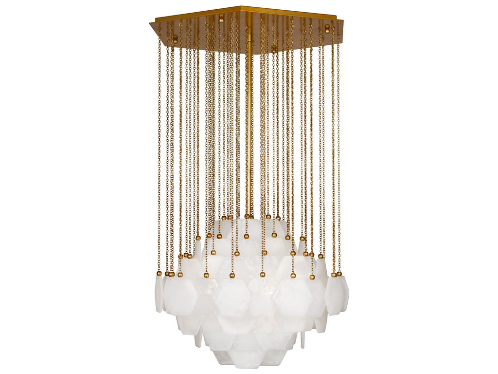Jonathan Adler Vienna 4-Light Modern Brass Candelabra Chandelier