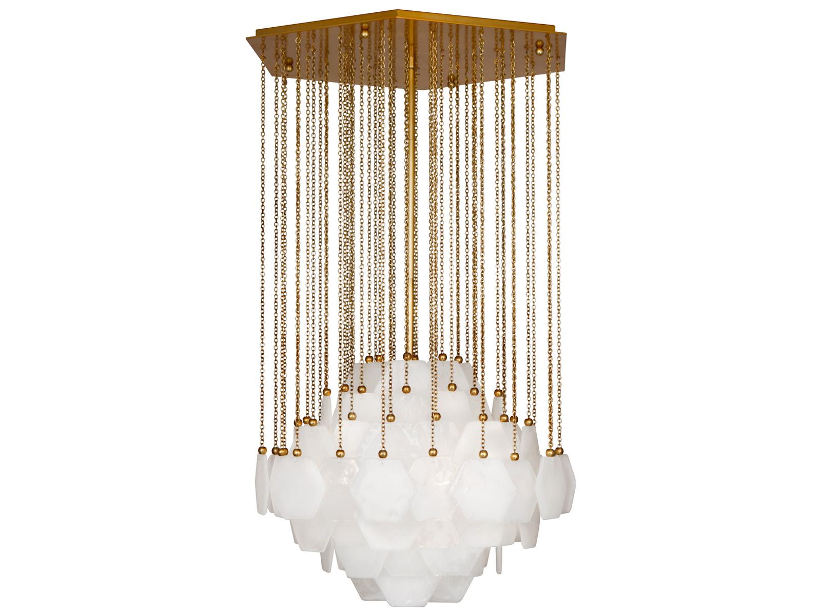 Jonathan Adler Vienna 4-Light Modern Brass Candelabra Chandelier