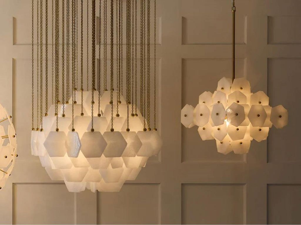 Jonathan Adler Vienna 4-Light Modern Brass Candelabra Chandelier