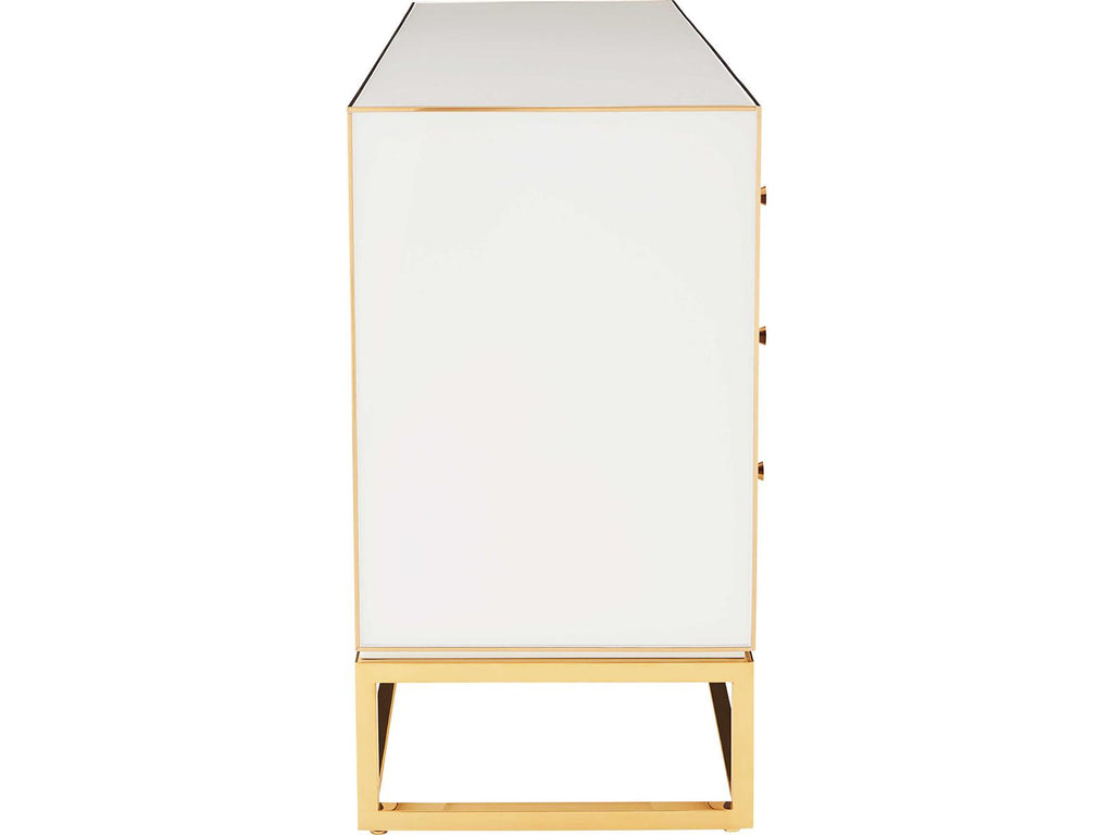 Chambeige 58-Inch Sideboard with Mirrored Glass and Polished Brass