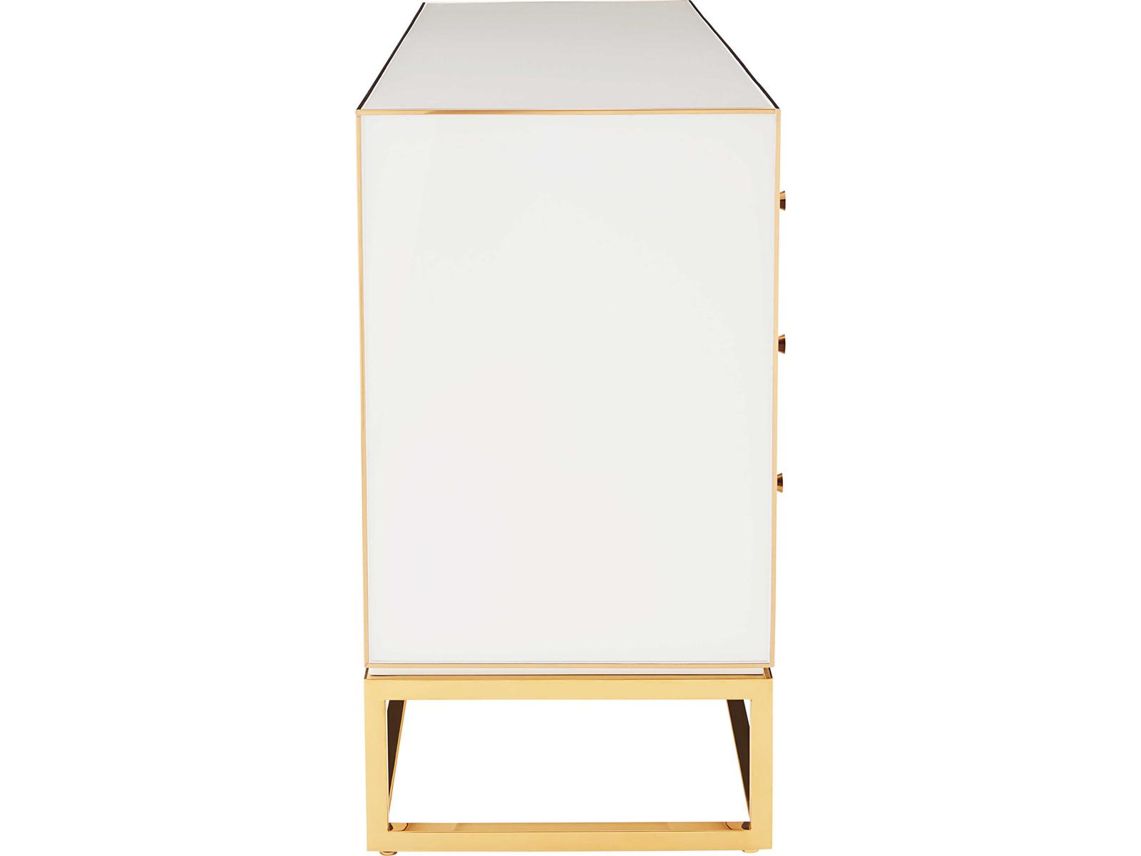 Chambeige 58-Inch Sideboard with Mirrored Glass and Polished Brass