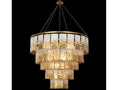 John Richard Twilight 24-Light Slumped Glass Chandelier in Gold Leaf