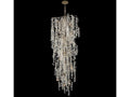 John Richard 15-Light Shiro-Noda Chandelier with Crystal Clusters in Champagne