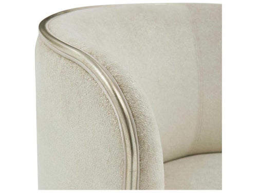 Bangle Cream Fabric Swivel Accent Chair