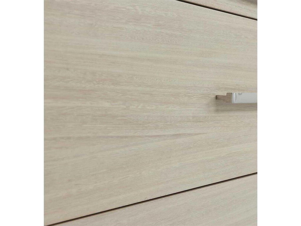 Beachside Nine-Drawer Dresser in Ivory with Glass Top