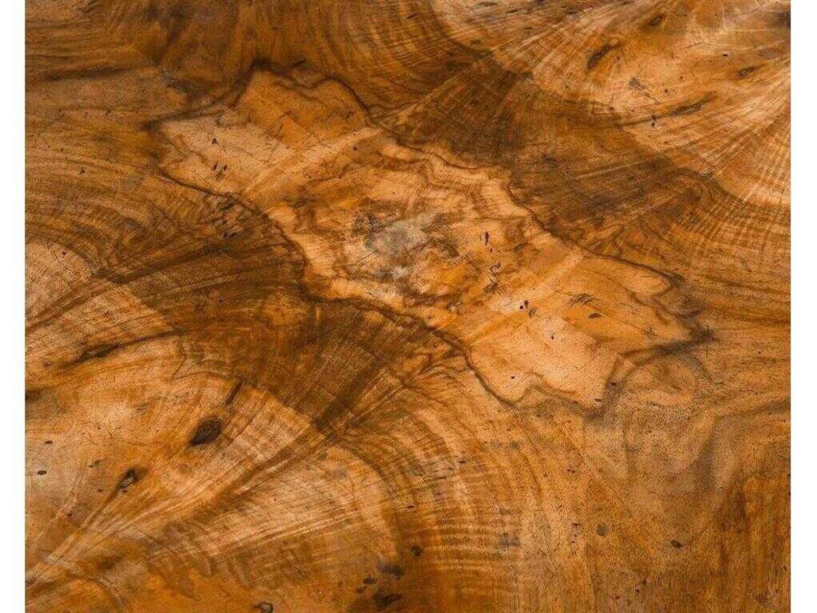 Chelsea Rectangle Coffee Table Walnut Curl Veneer with Ebony Base