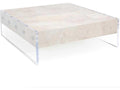 Mark McDowell Besson Square Coffee Table in White Tiza Gesso
