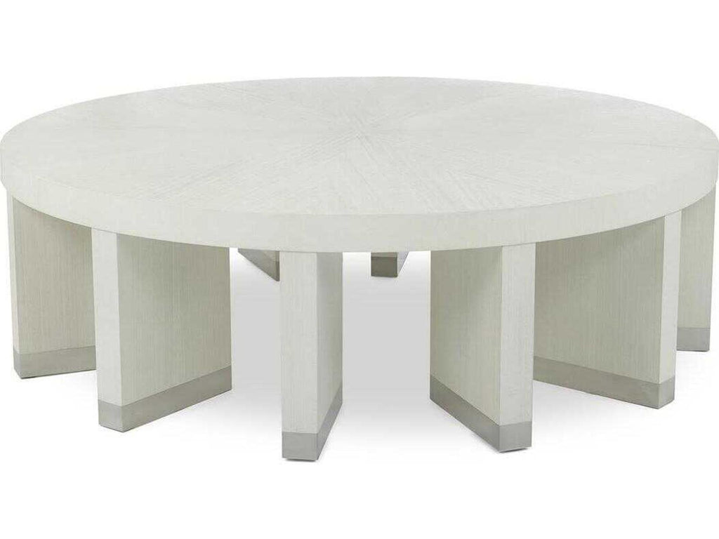 Revolve Round Wood Terra White Coffee Table