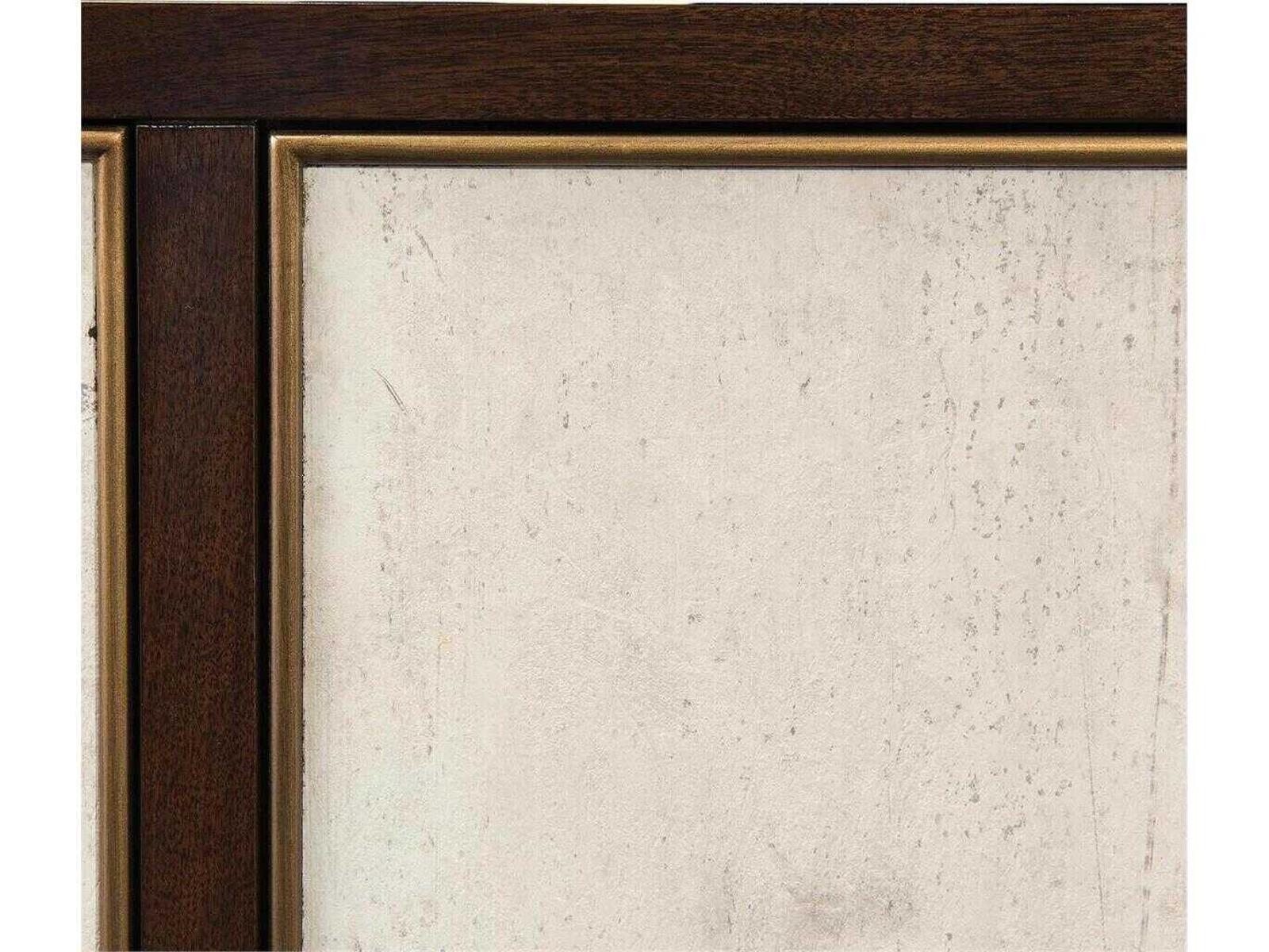 Mercia 4-Drawer 2-Door Credenza in American Black Walnut and Tiza Gesso
