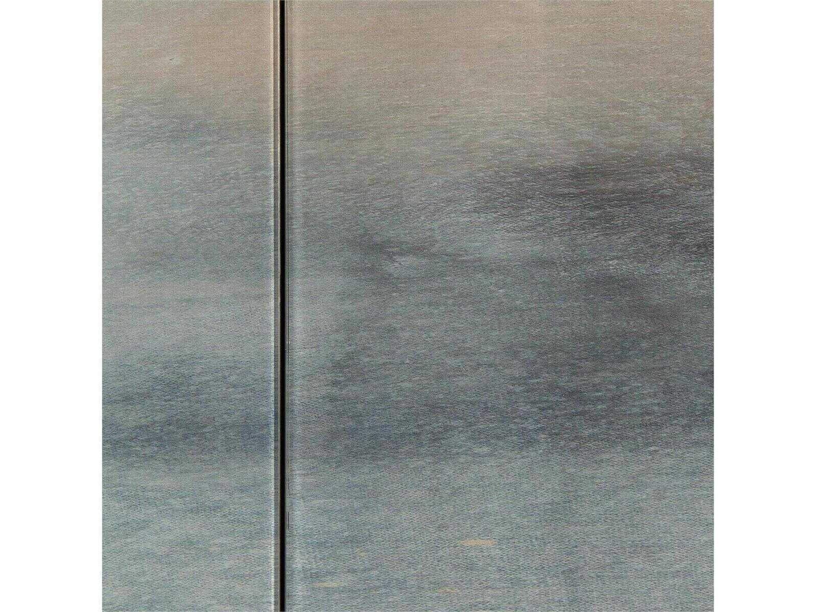 Carol Benson-Cobb Slated Four-Door Credenza with Silver Base