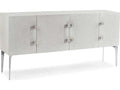 Martino 4-Door Sideboard in White Lacquer and Linen