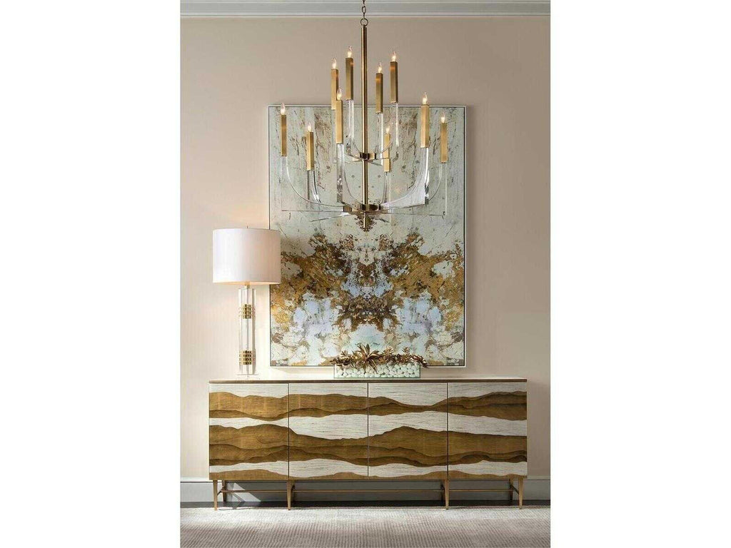 Sutton Place 84 Inch Sideboard Beluga with Etruscan Gold Accents