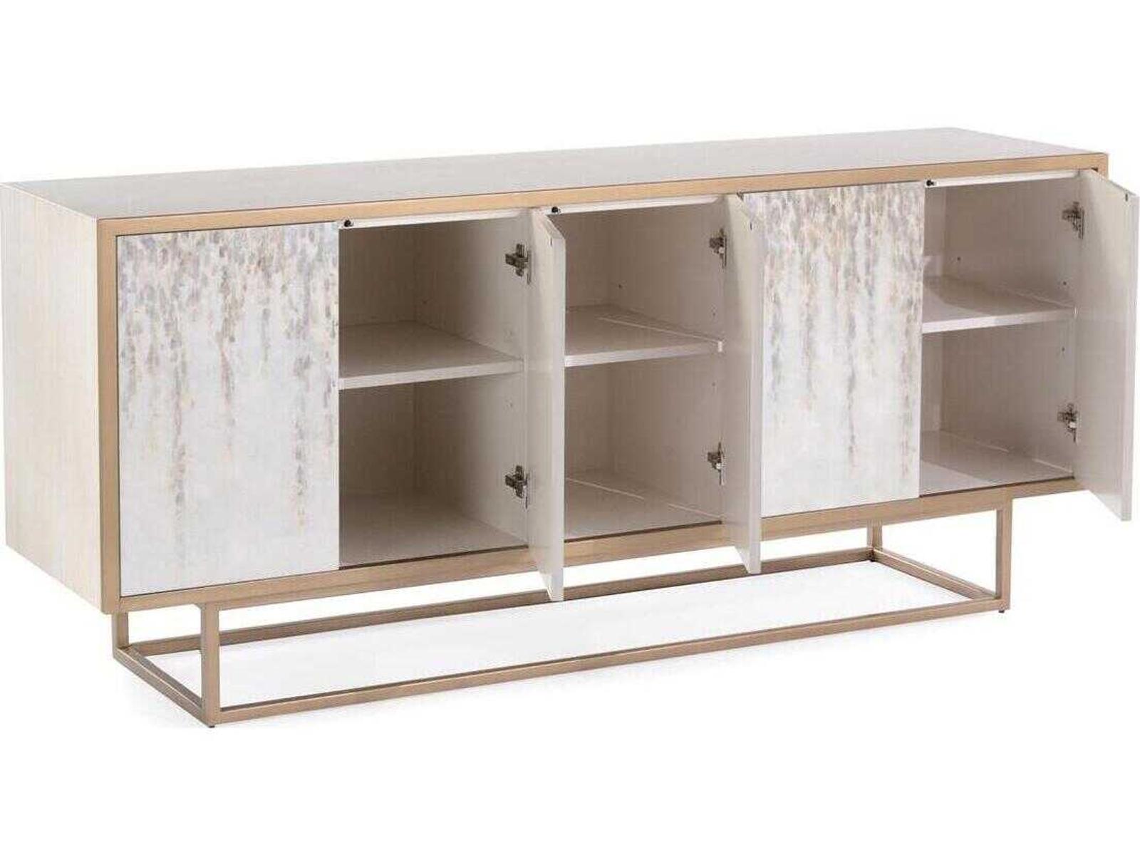 Ide Hill 5-Door Sideboard in Antique Beluga and Brushed Brass