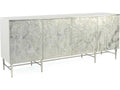 Gironde 84-Inch 4-Door Sideboard in White and Pewter Silver
