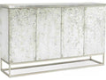Aeolian Four-Door Cabinet with Mirrored Top and Steel Base