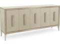 Mark McDowell Cefalu 5-Door Credenza in Burnished Pewter and Champagne