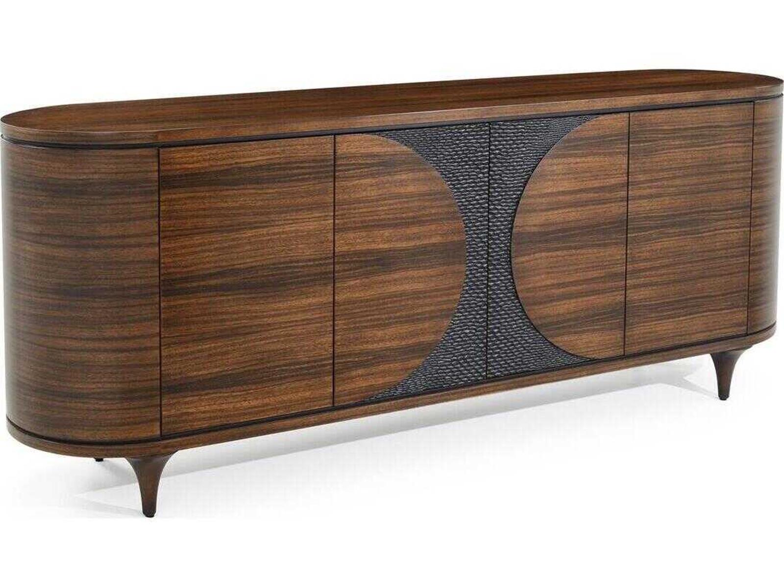 Hearthside 84 Inch Beech Wood Credenza Sideboard in Smokey Paldao